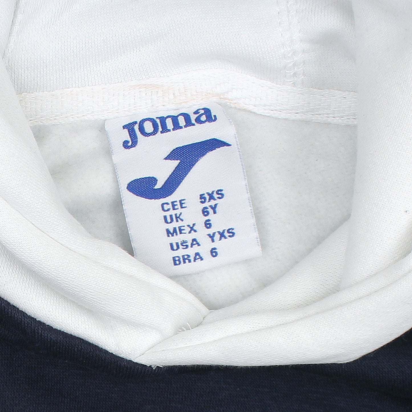 Joma Pullover Panel Hood Kids-2590-White Navy