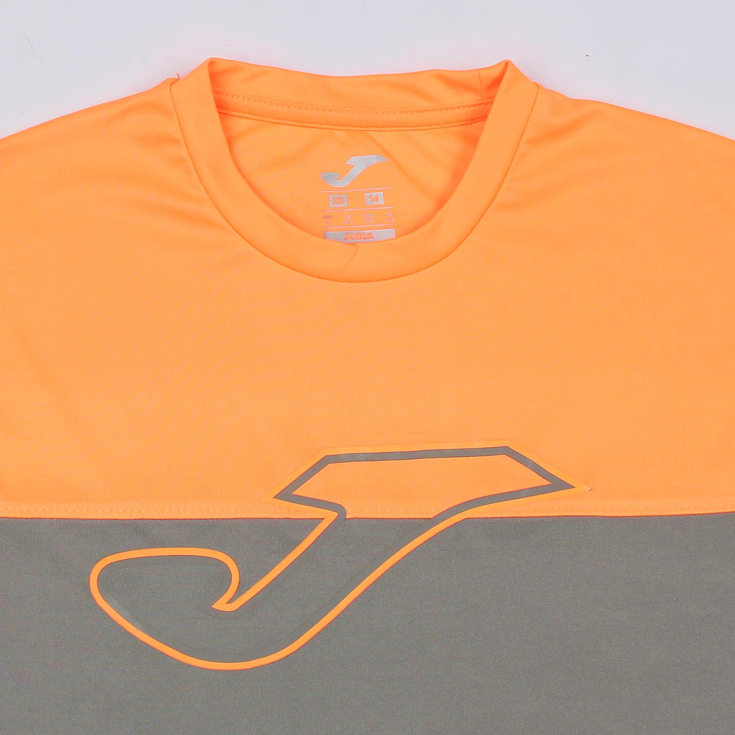 Joma non Filing Logo Polyester T-shirt For Boys-KTST-2194Grey Orange