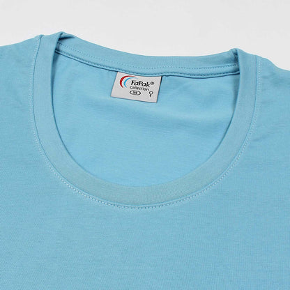 Fapak Solid Round Neck T-shirt For Women-2405