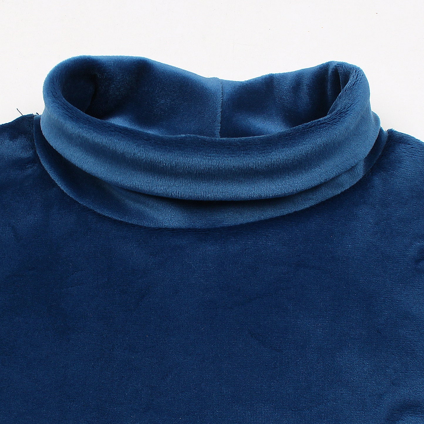 Velvet Turtle Neck For Women-2352-Royal Blue