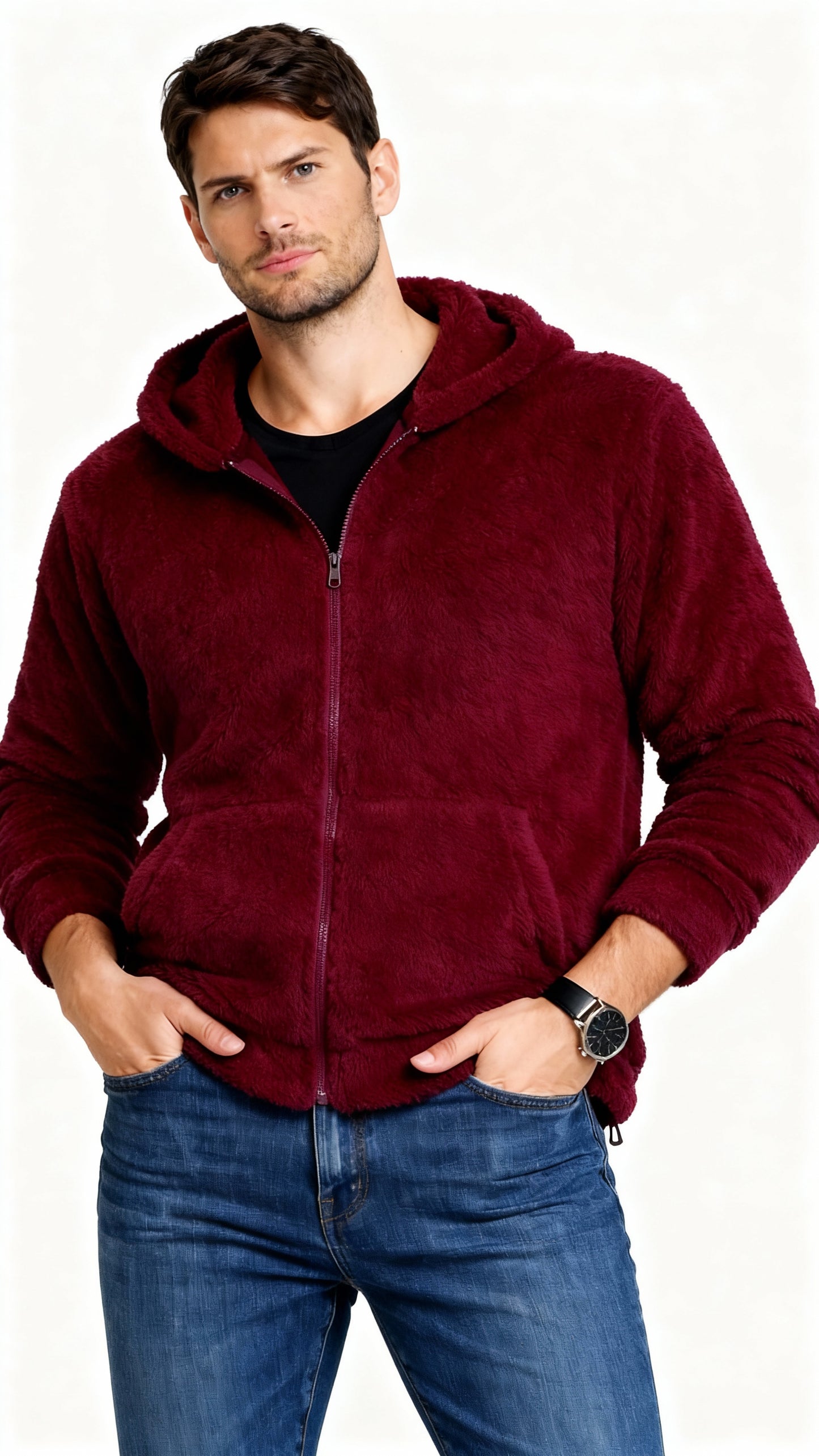 3006-Men’s Furr Full-Zip Drop Shoulder Hoodie