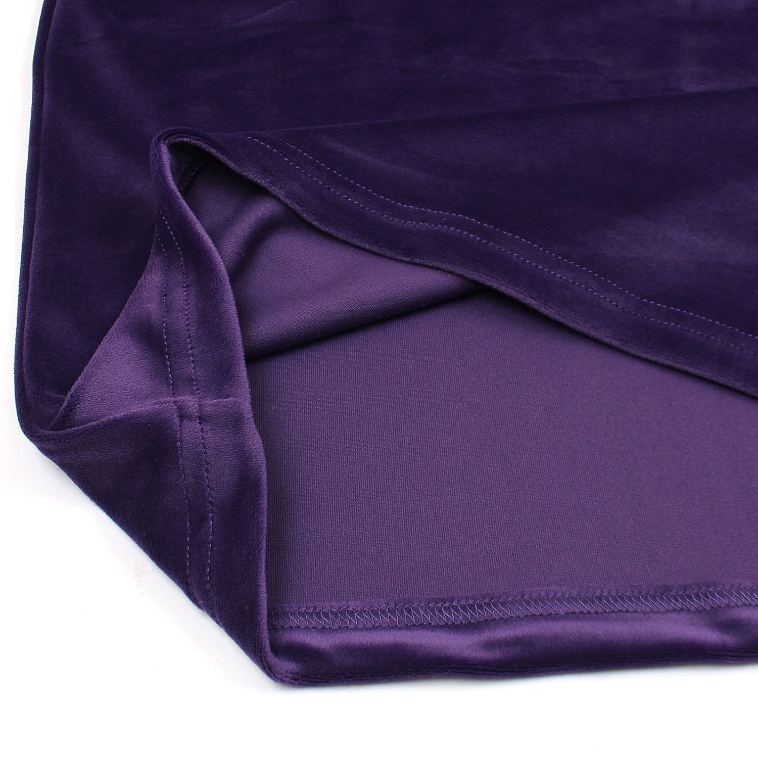 Velvet Pullover Hood Tracksuit For Women-2354-Purple