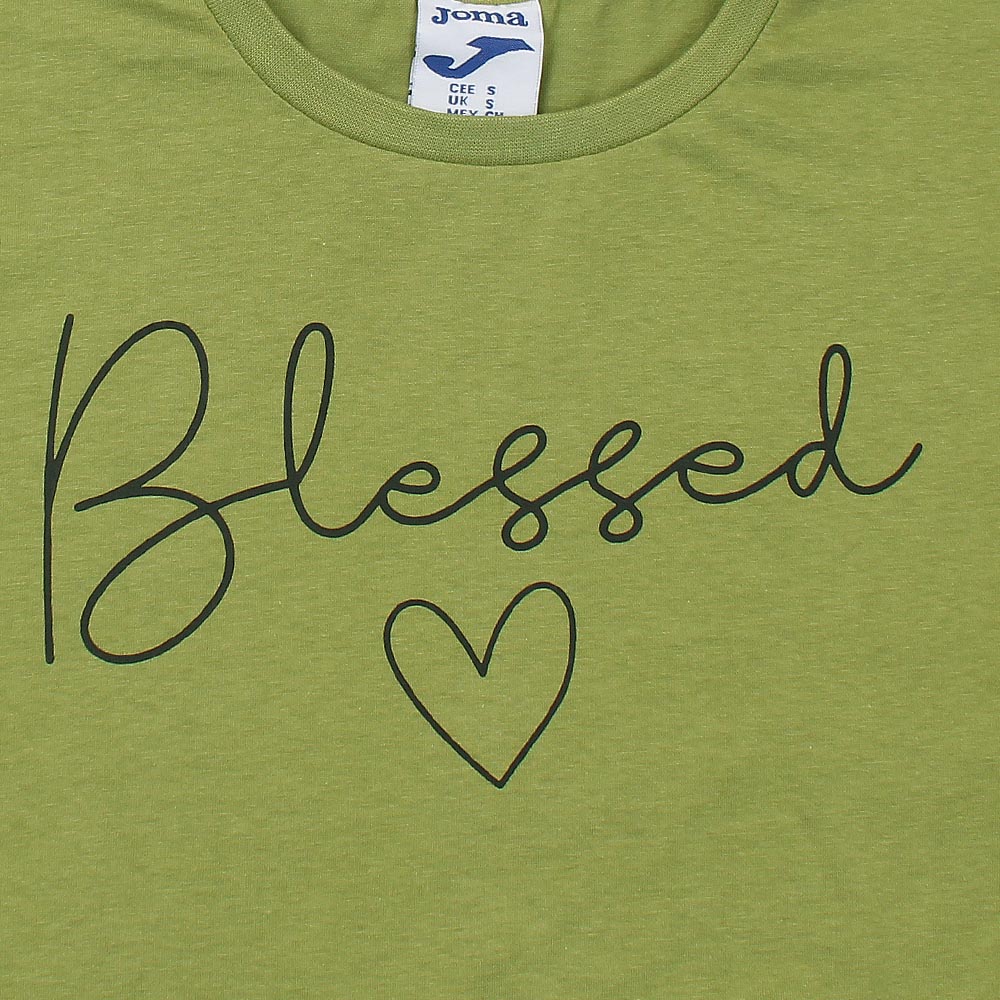 Blessed Printed T-shirt For Ladies-2244-Olive