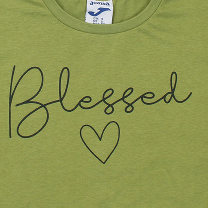 Blessed Printed T-shirt For Ladies-2244-Olive