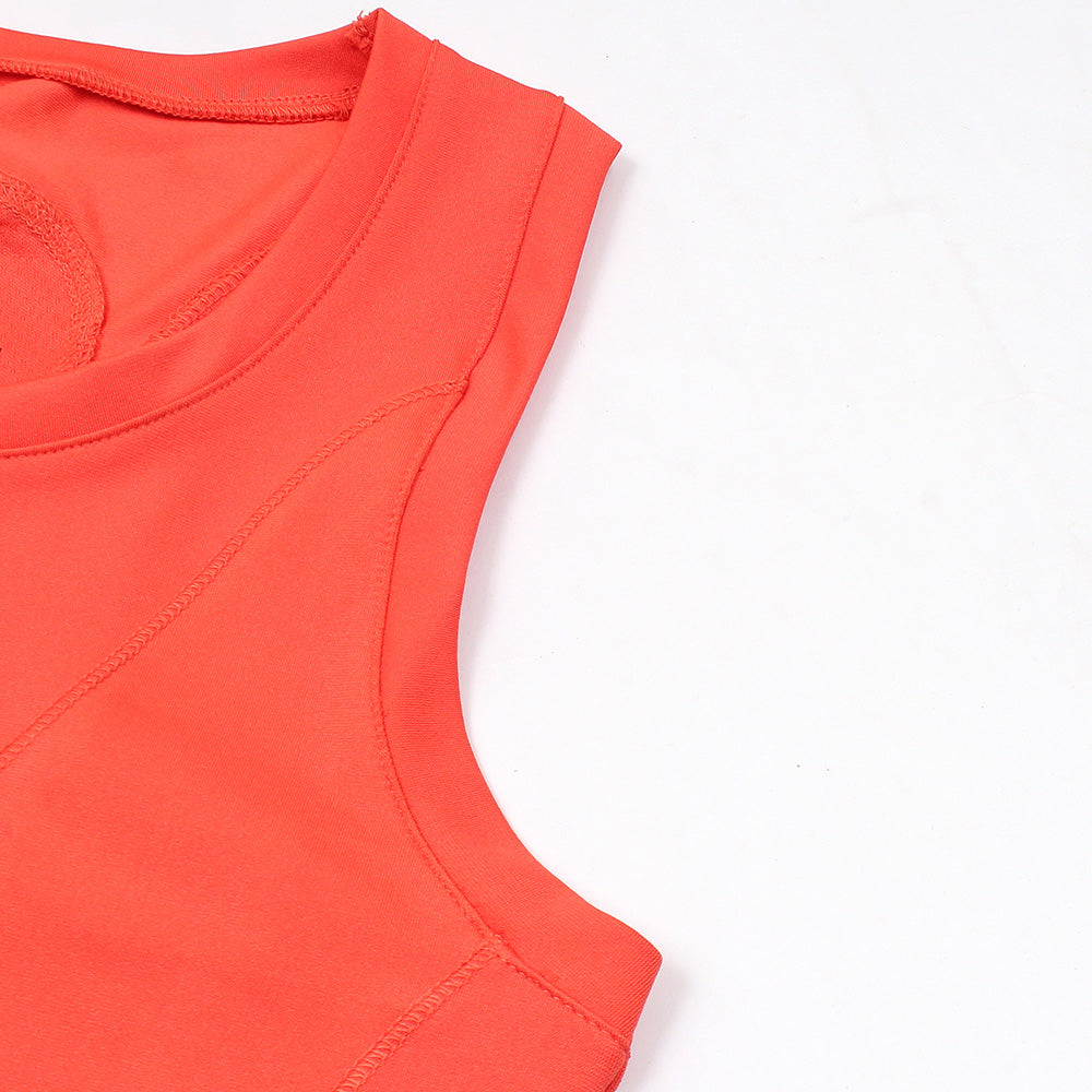 Osk Floucy Dress Women-2534-Orange