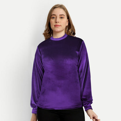 Velvet Round Neck For Women-2353
