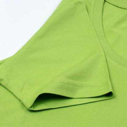 Fapak Solid Round Neck T-shirt For Women-2405