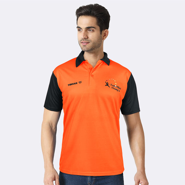 Tibhar Euro Champs Polo-2437-Orange Black