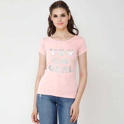 You Go Girl Print T-Shirt For Women-0010