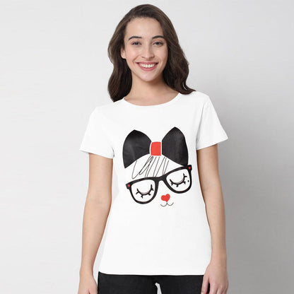 Cat Print T-Shirt For Women-0001
