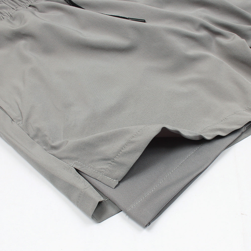 2618-Osaka Two In One Shorts For Men-Grey