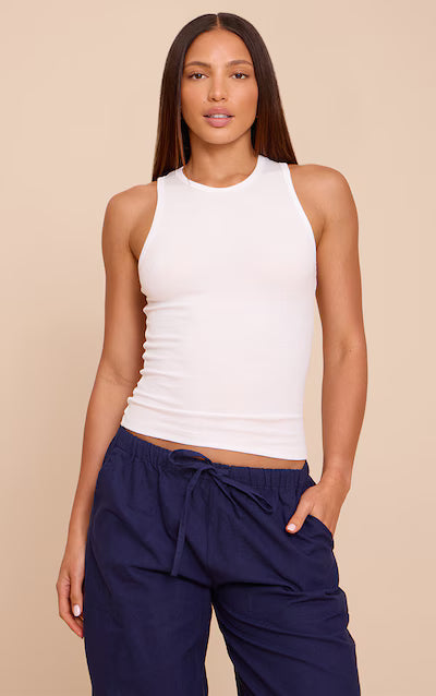 2641- Racer Neck Rib Vest