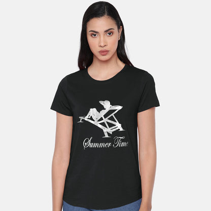 Summer Time Print T-Shirt For Women-0011
