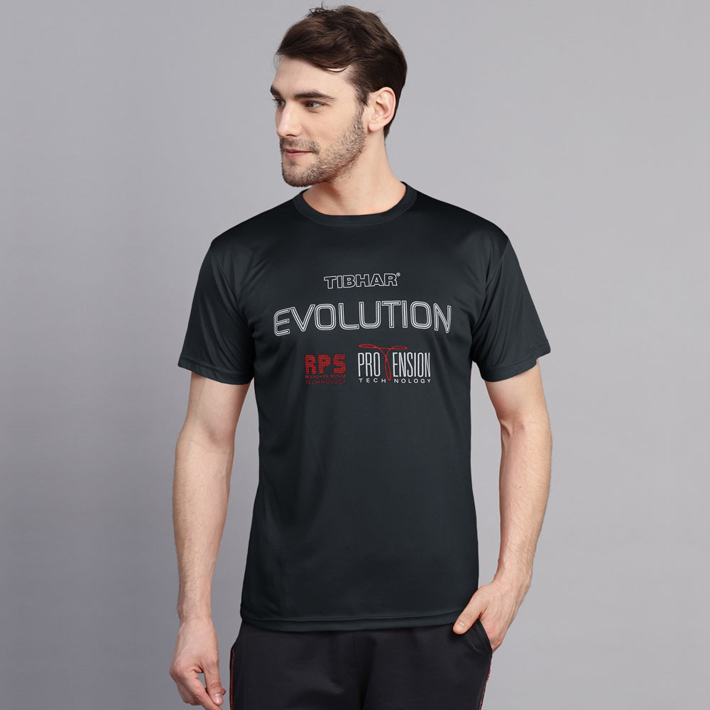 Tibhar Evolution Activewear T-shirt For Men-Black