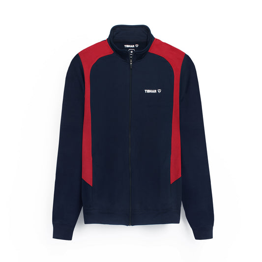 Tibhar Zipper Jacket For Men-2438 -Navy Red