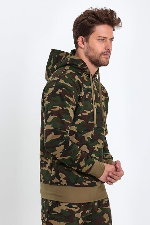 Raff & Taff Pullover Hood For Men-2312-Camoflauge olive