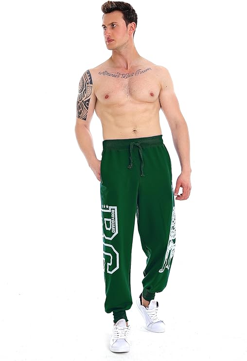 Raff & Taff Bull Dog Guard Jogging Trouser For Men-2317-Green