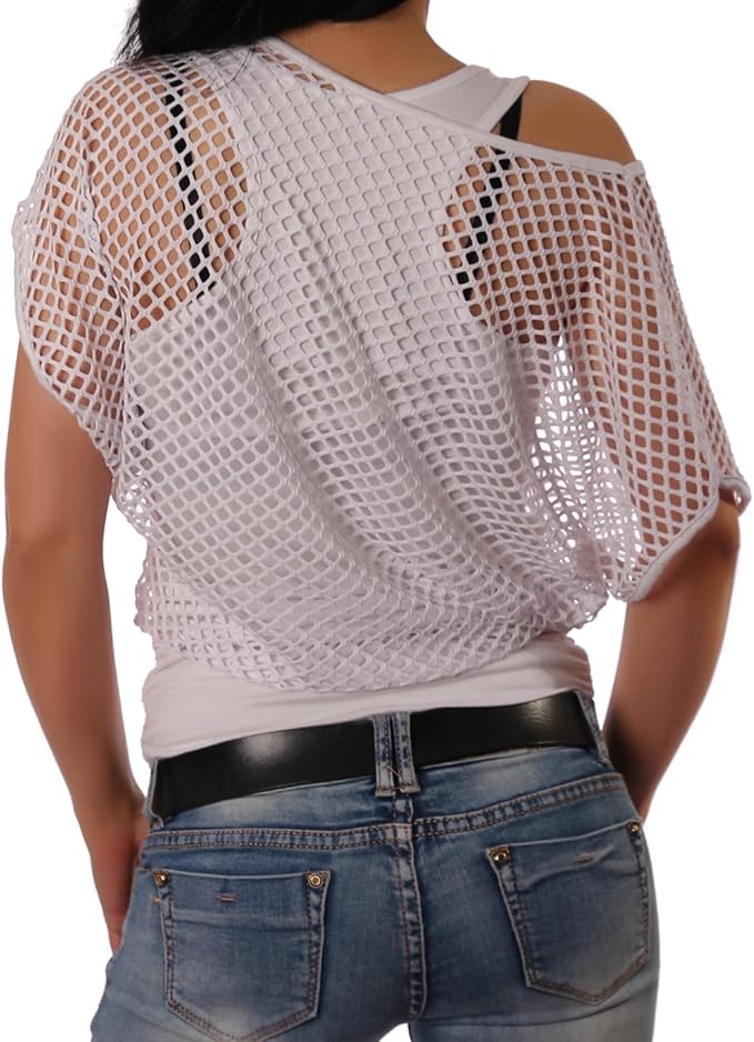 Mesh Summer's Top For Women-2451-White