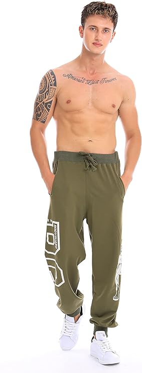 Raff & Taff Bull Dog Guard Jogging Trouser For Men-2317-Olive