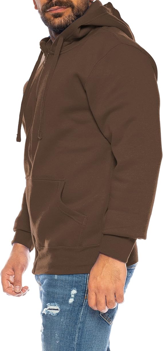 Raff & Taff Full Zipper Hood For Men-2314 -Brown