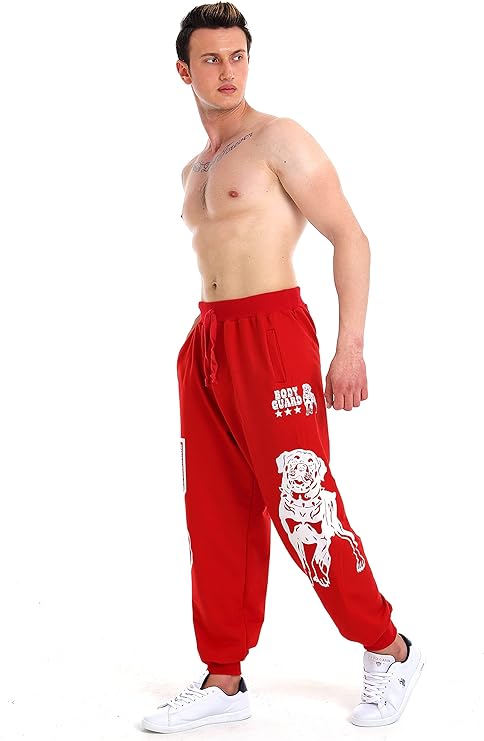 Raff & Taff Bull Dog Guard Jogging Trouser For Men-2317-Red