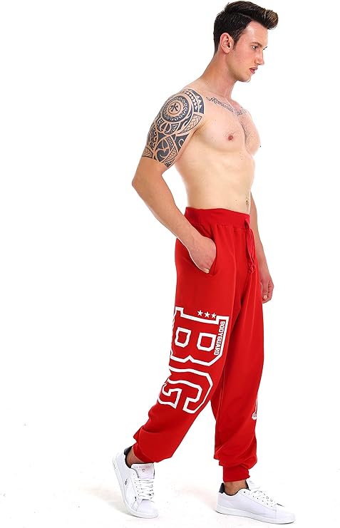 Raff & Taff Bull Dog Guard Jogging Trouser For Men-2317-Red