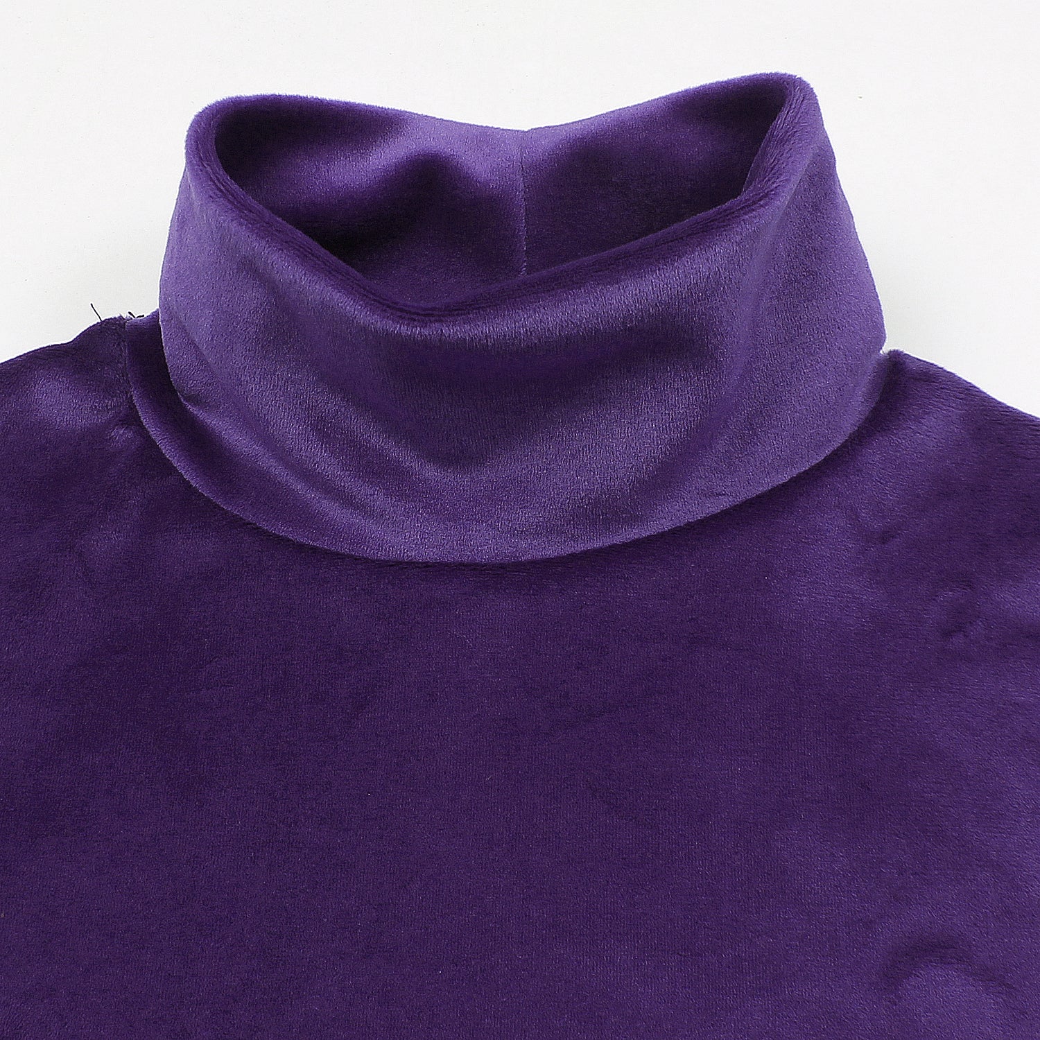 Velvet Turtle Neck For Women-2352-Purple