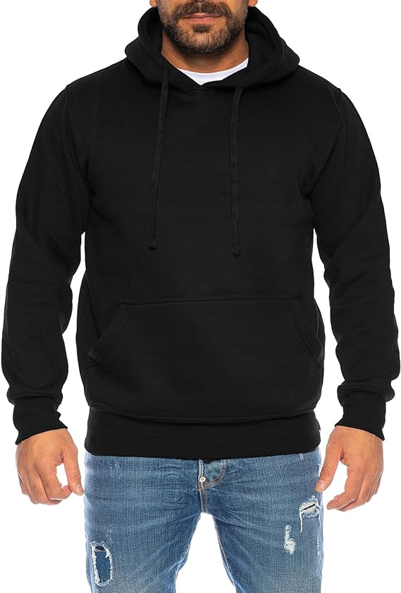 Raff & Taff Pullover Hood For Men-2312-Black