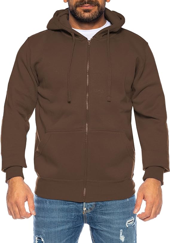 Raff & Taff Full Zipper Hood For Men-2314 -Brown