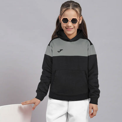 Joma Pullover Panel Hood Kids-2590-Black Grey