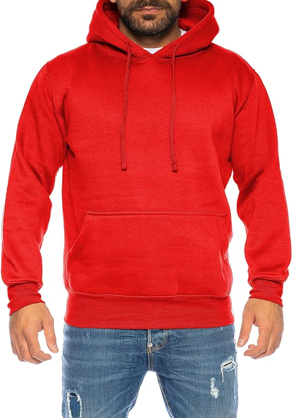 Raff & Taff Pullover Hood For Men-2312-Red