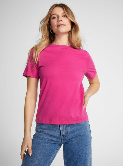 Fapak Solid Round Neck T-shirt For Women-2405
