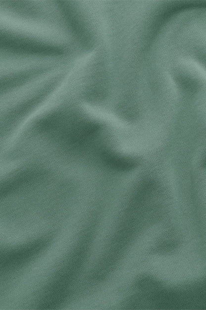 2732-Osk Women Cropped Drop Shoulder Half Zip Sweater-Green