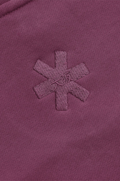 2734-Osk Women Cropped Drop Shoulder Full Zip Hoodie-Plum