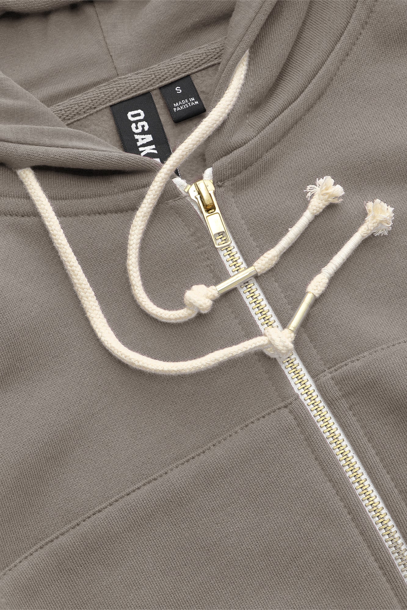 2734-Osk Women Cropped Drop Shoulder Full Zip Hoodie-Grey