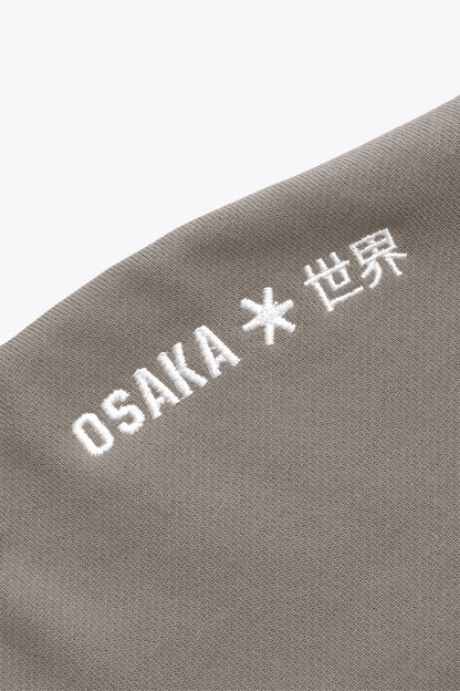 2734-Osk Women Cropped Drop Shoulder Full Zip Hoodie-Grey