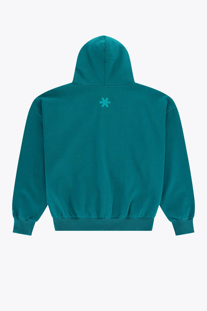 2768-Osk Men Full Zip Oversized  Hoodie-Teal