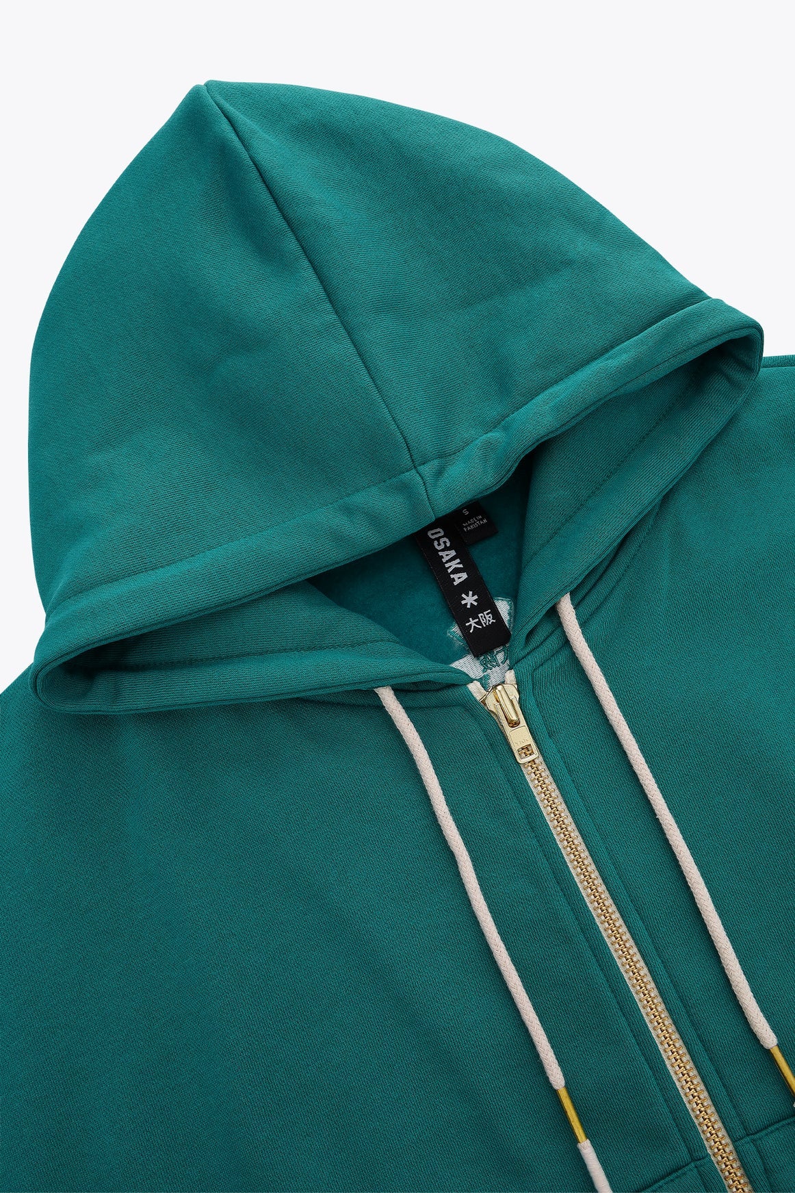 2768-Osk Men Full Zip Oversized  Hoodie-Teal