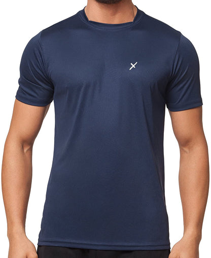 Cflex Active Wear T-Shirt For Men-MTST-0038-Navy - FactoryX.pk