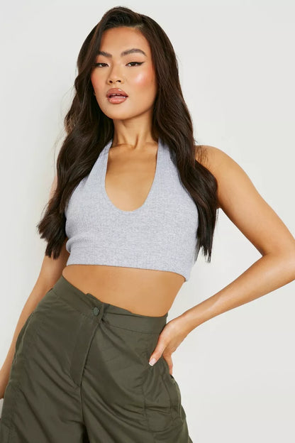 Missguided HalterNeck Bralet-2246-Grey