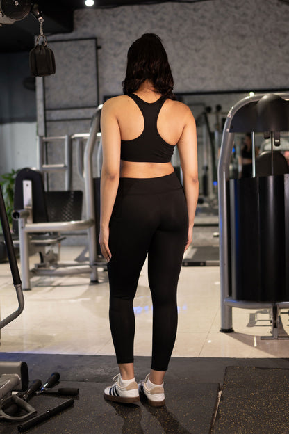 2753-Osk Gym Wear Sports Bra Set Women-Black