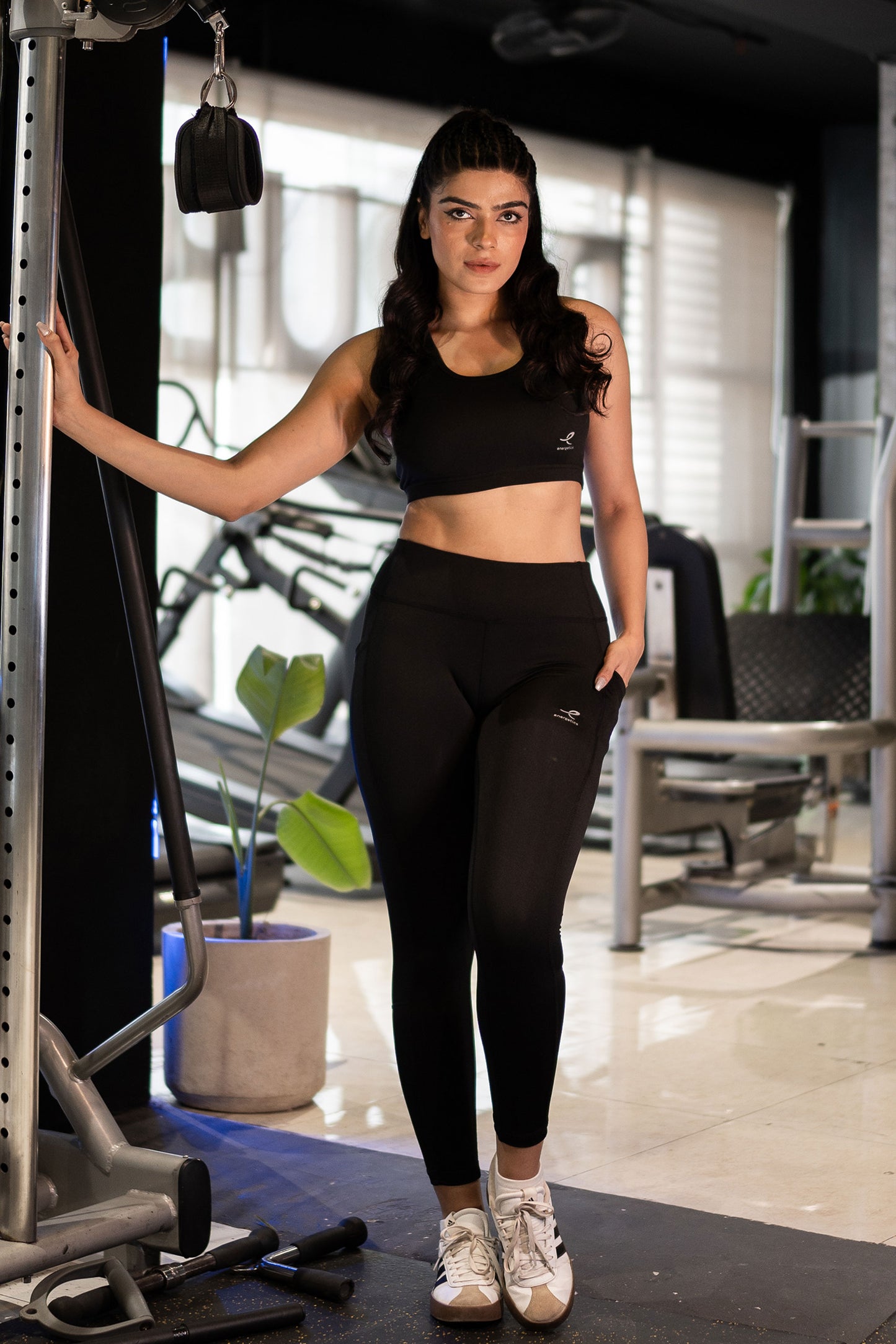 2753-Osk Gym Wear Sports Bra Set Women-Black