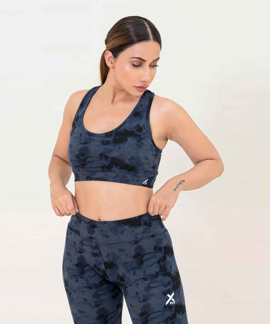 Camo Sports Bra- FX-57-Black