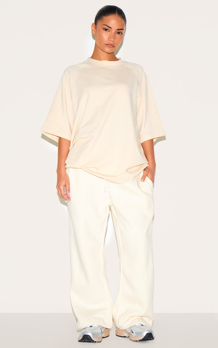2667-Cotton Crew Neck Short Sleeve Oversized T Shirt