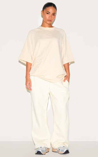 2667-Cotton Crew Neck Short Sleeve Oversized T Shirt