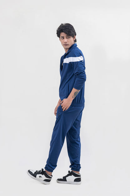 X-Fit  Panel Zipper Tracksuit For Men-2581-Navy