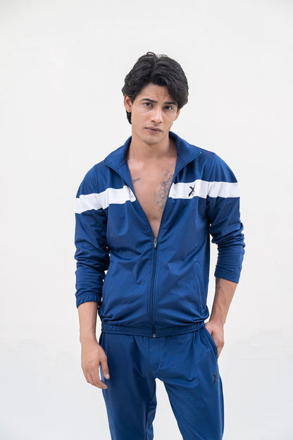 X-Fit  Panel Zipper Tracksuit For Men-2581-Navy