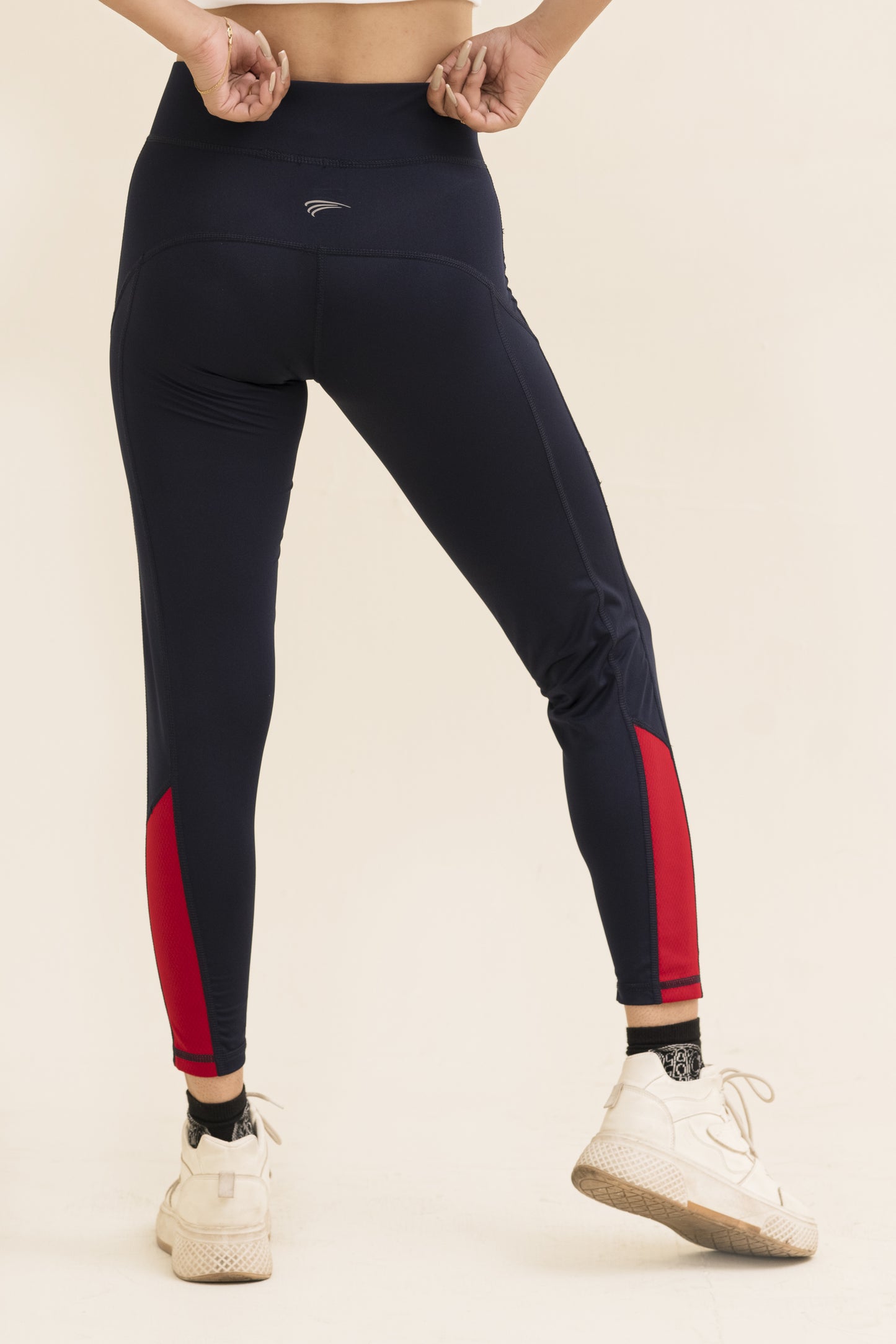 Falcon Activewear Leggings For Gym/Yoga-2517-Navy Red