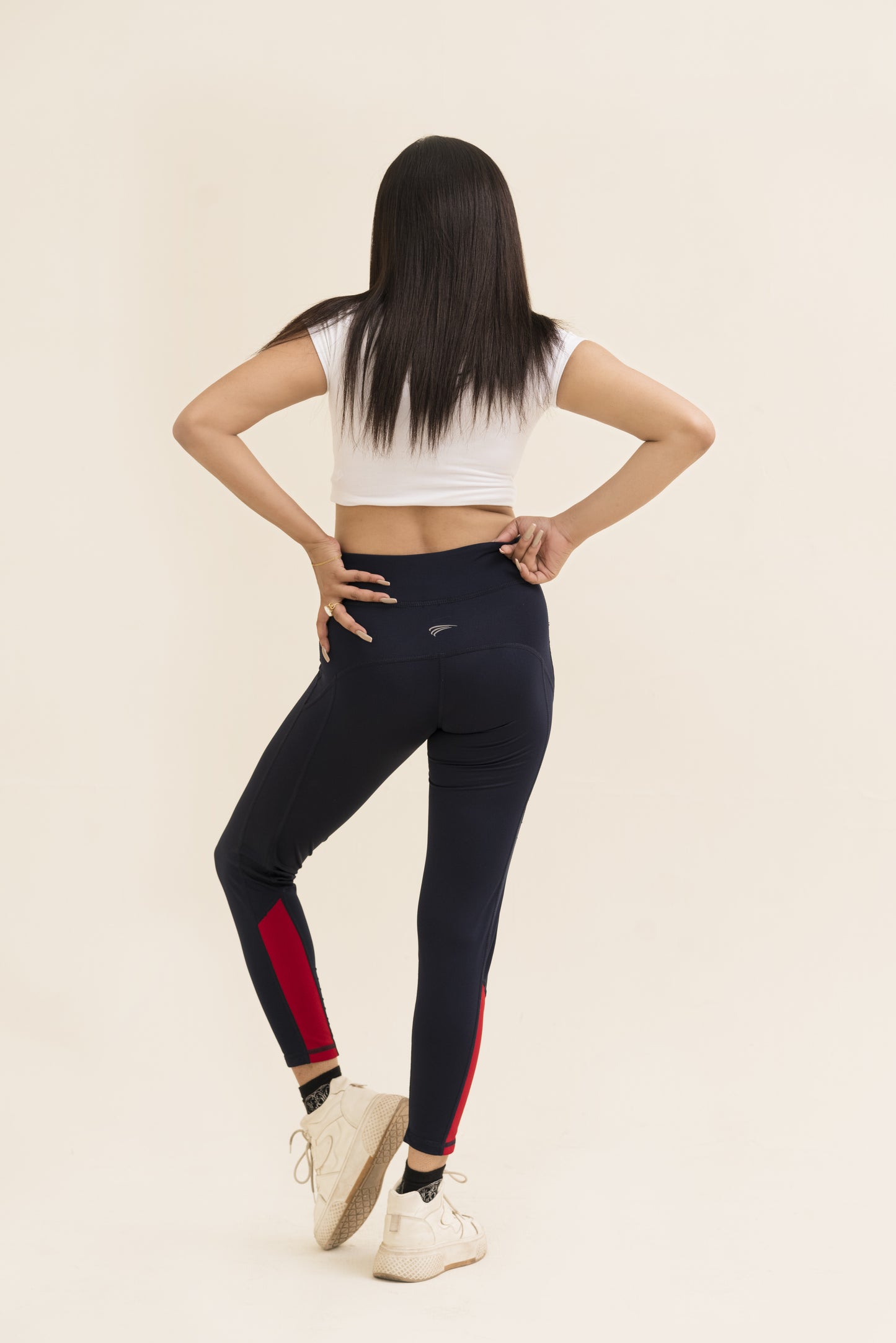 Falcon Activewear Leggings For Gym/Yoga-2517-Navy Red