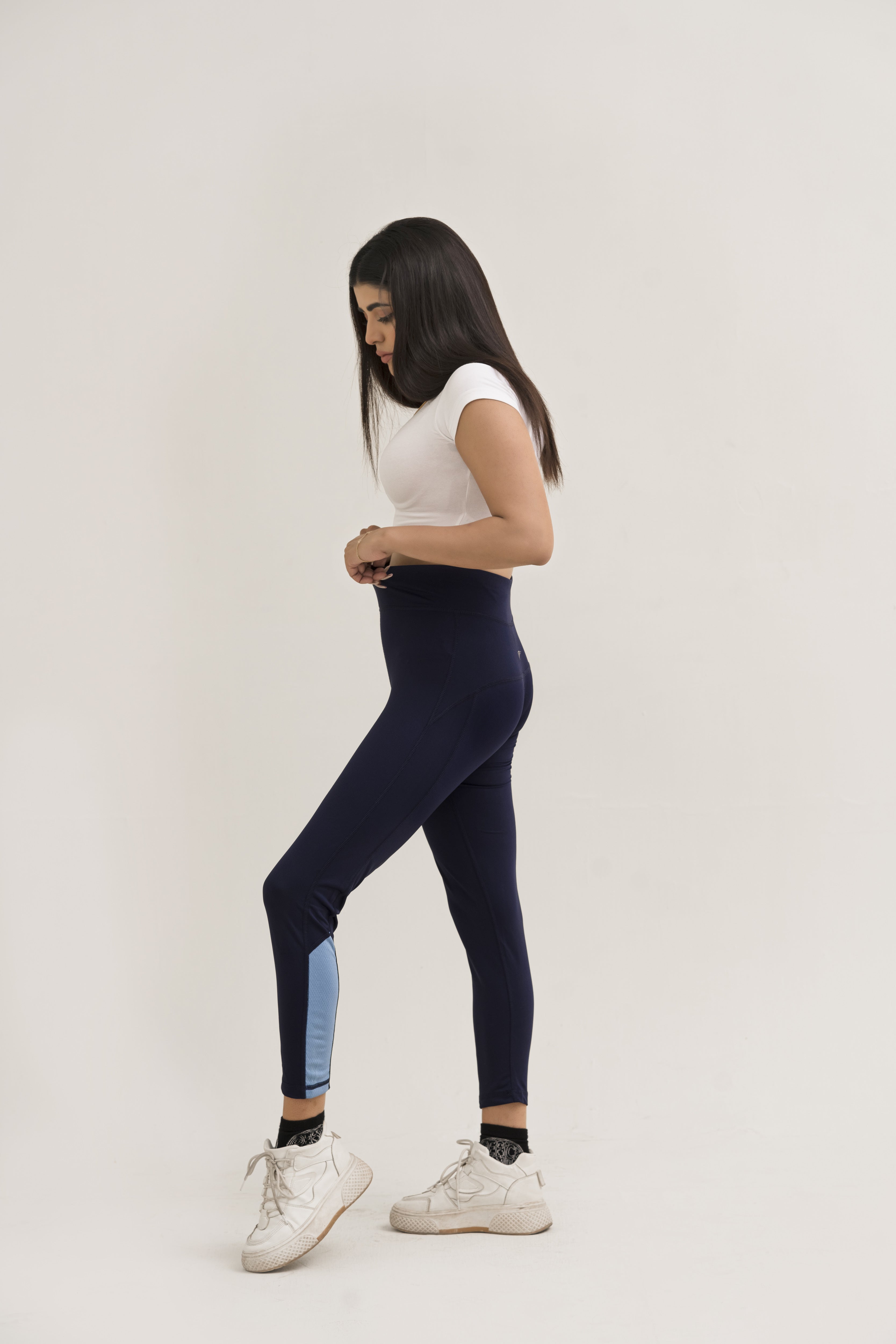 Falcon Activewear Leggings For Gym/Yoga-2517-Navy Sky